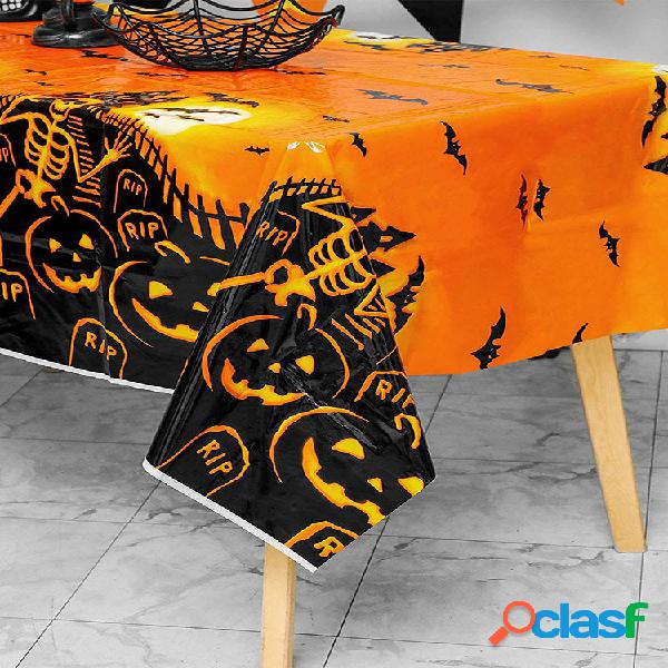 1 PC Halloween Padrão Toalha de mesa descartável de