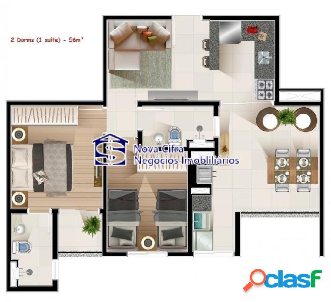 Pré-Lançamento Apartamentos de 02 Dormitórios, ambos com