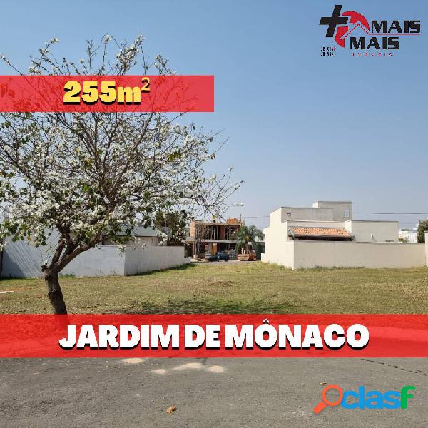 Terreno lote com 255m² em Condomínio Jardim de Mônaco