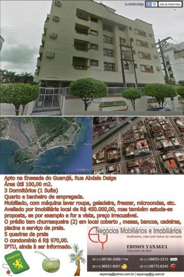 Guarujá, Apartamento na Enseada de Pernambuco. Área útil