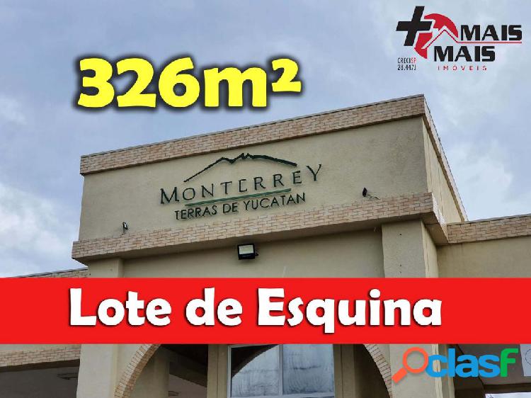 Monterrey Terras de Yucatan Lote Terreno 326m² esquina