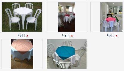 Promoção - Locação de mesas com 4 cadeiras R$ 12,90