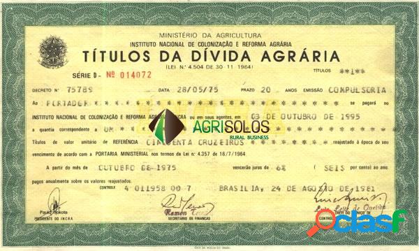 TDA Titulo da Divida Agraria (VENDO)