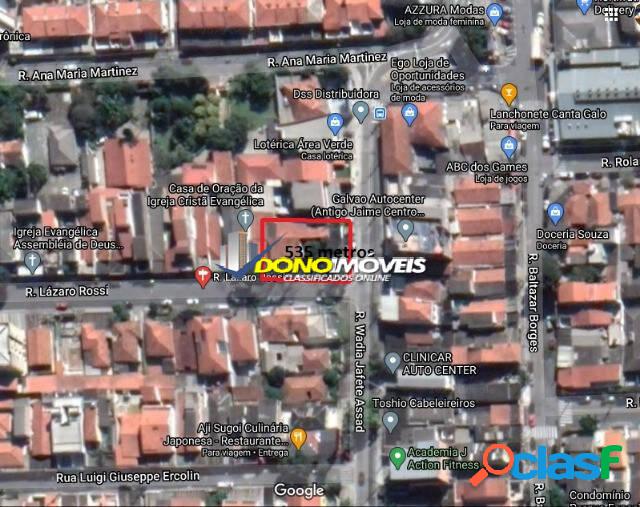 Terreno Plano de 535 metros - Assunção - SBC