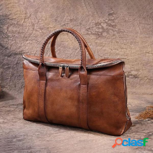 Homem Retro Multi-pocket 15.6 Polegada Laptop Bolsa Maleta