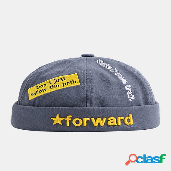 Unissex Algodão Carta Slogan Estrelas Patch Bordado Moda