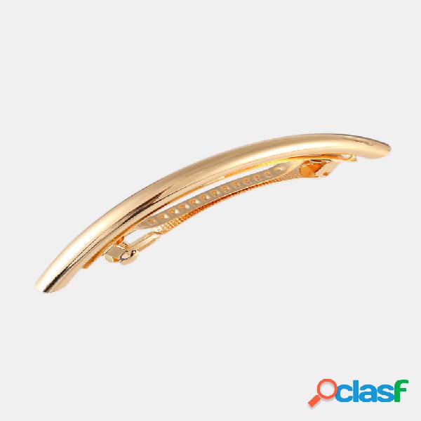 Trendy Cabelo Clip Alloy Mental Silver Gold Curve Simples