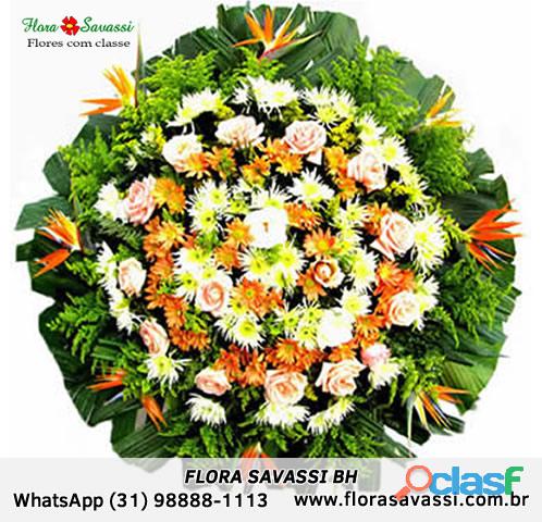 Nova Lima MG floricultura entrega coroa de flores em Nova