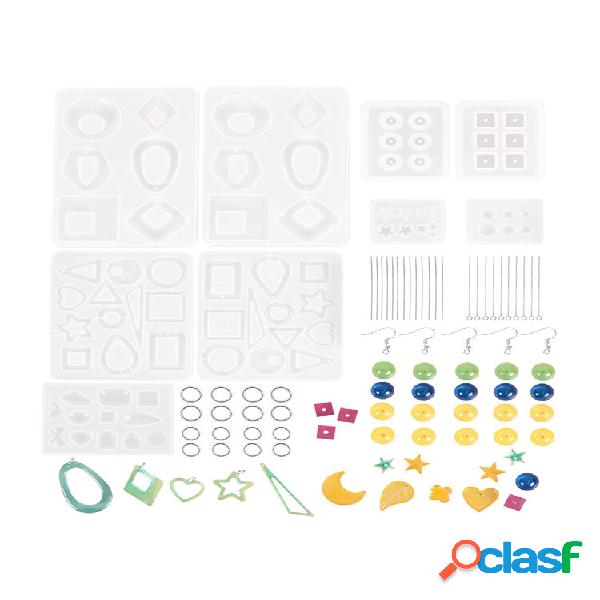 Kit de moldes de resina epóxi para brinco 248 peças