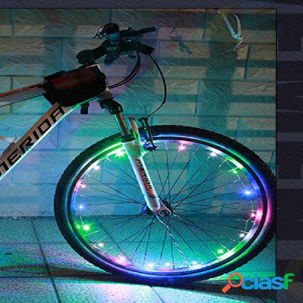 Luz de corda de roda de bicicleta de montanha 2M Bateria USB