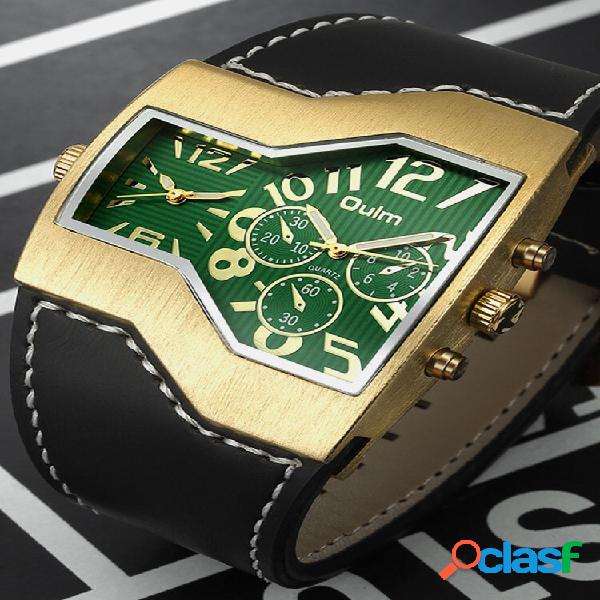 4 cores de liga de PU masculino vintage Watch ponteiro