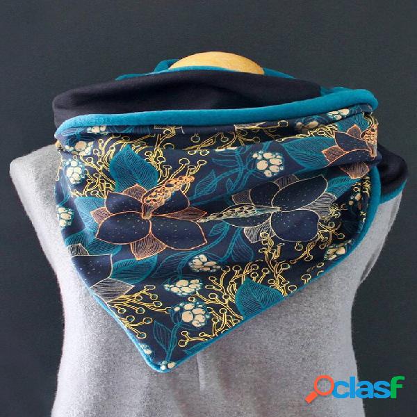 Lenço feminino Dacron Calico Estampa Engrossar Calor