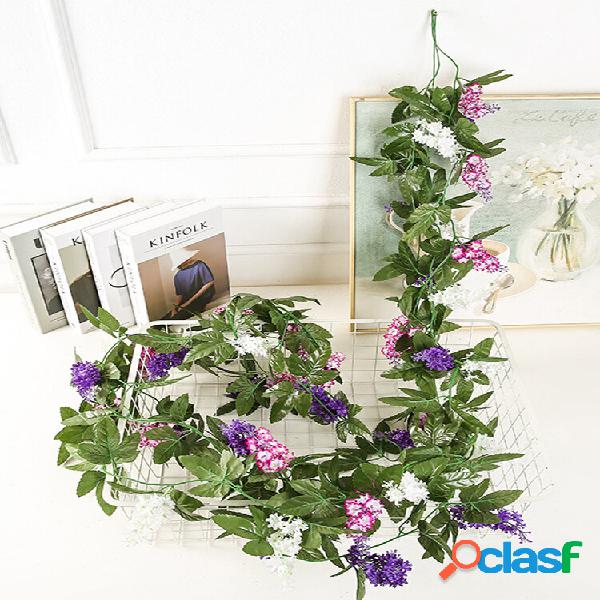 1 pc 250 cm artificiais pendurados flores de jacinto videira