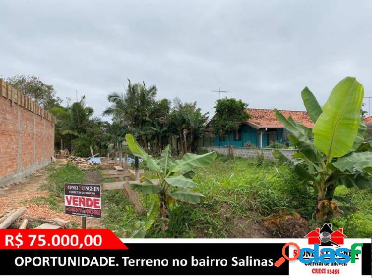 Terreno com 325,00 m², na praia de Bal. Barra do Sul - SC.