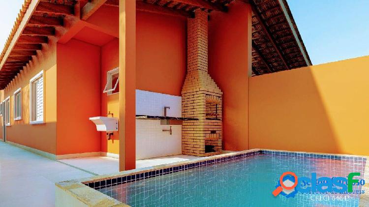 CASA NOVA COM PISCINA - LADO PRAIA - BOPIRANGA - ITANHAEM-SP