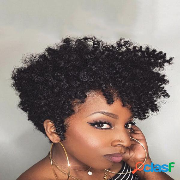 Natural Black Curly Curly Wigs Afro Black Fofo Fofo