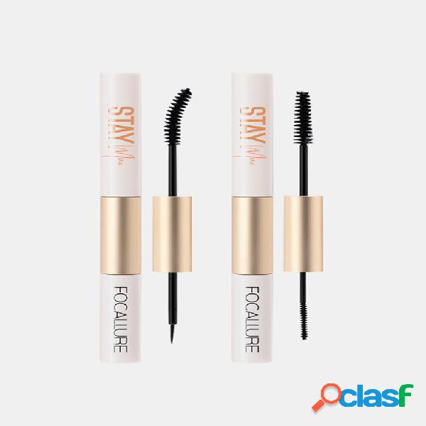 2 Colors 2 In 1 Eyeliner Mascara Thick Curling Waterproof