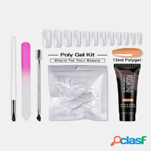 5PCS Poly Unhas Gel Kit Professional Unhas Art Design