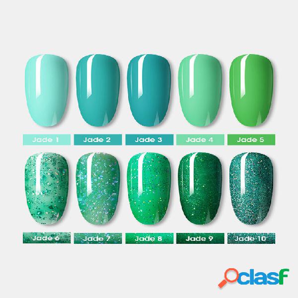 7ml Jade Green Color Series Unhas Polonês Gel Fototerapia