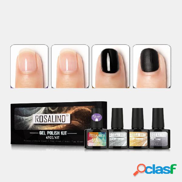 4 unidades / kit Unhas Kit de base de arte Unhas Gel de