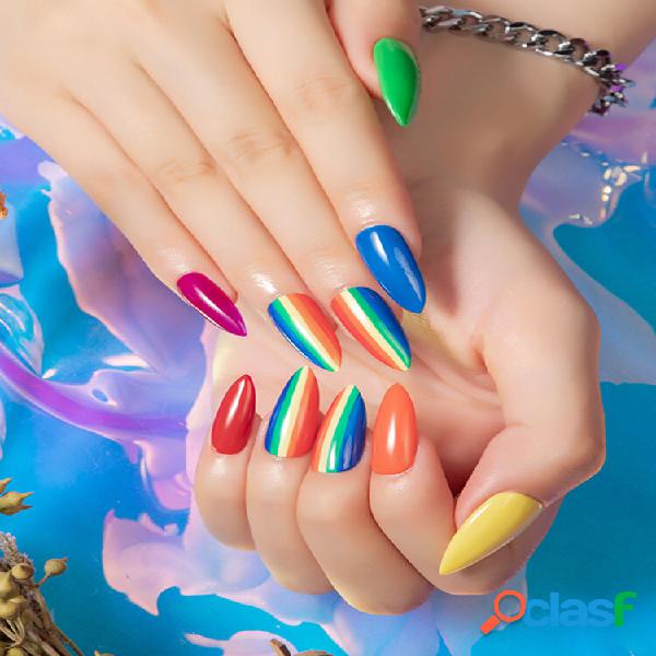 7 mMl Rainbow Series Unhas Polish Gel Manicure Poly Unhas