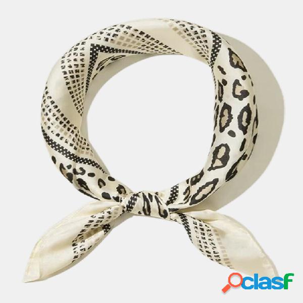 Lenço feminino Dacron Dual-use Leopard Snake Print Padrão
