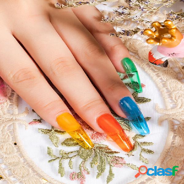 7ml Cristal Glaze Unhas Polonês Gel embebido em vidro Candy