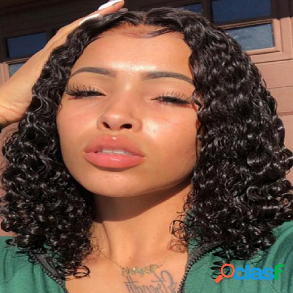 Franja Longa Curta Curly Cabelo Ponto Médio Fofo Natural