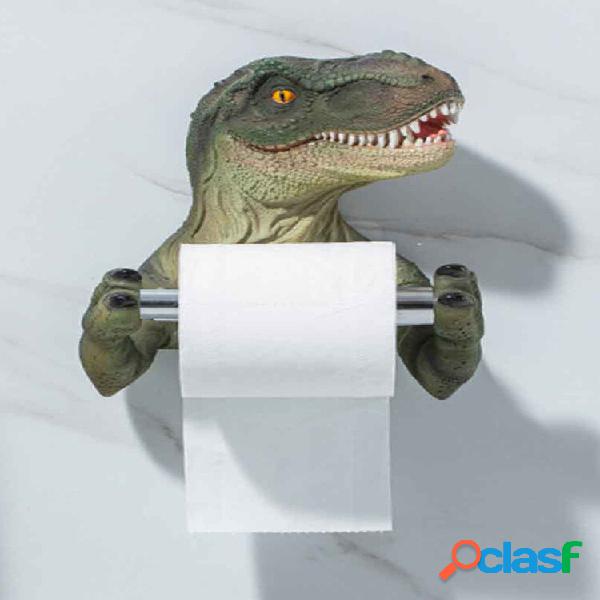 Suporte para papel higiênico em rolo de dinossauro para 1