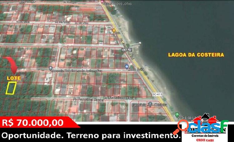 Terreno com 312,5 m², na praia de Bal. Barra do Sul - SC.
