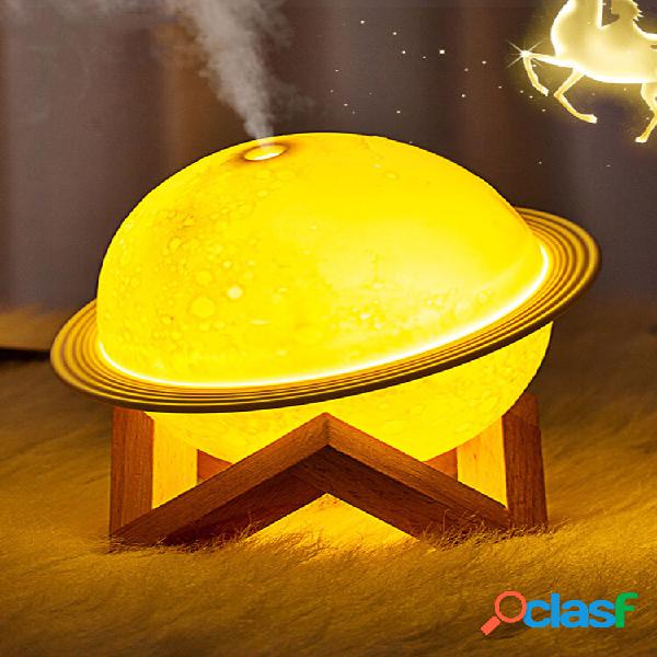 1 PC de cura em forma de planeta luz da lua umidificador de