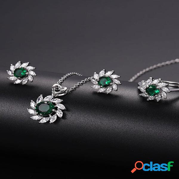Conjunto de anel com 3 unidades em forma de flor de moinho