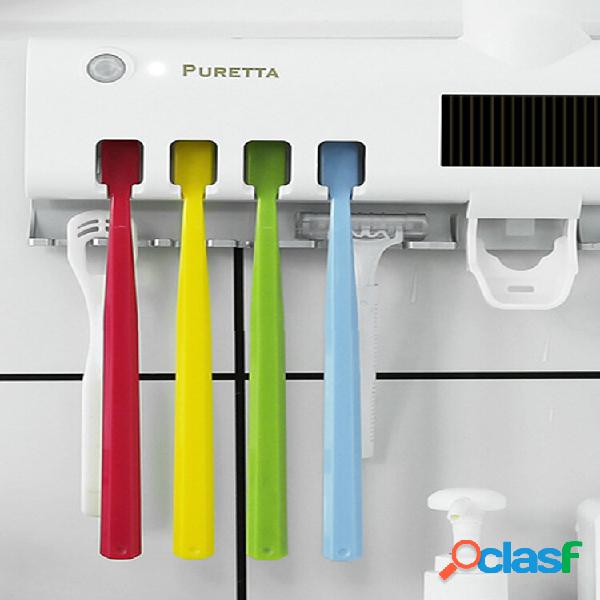 Suporte para escova de dentes com desinfecção por UV