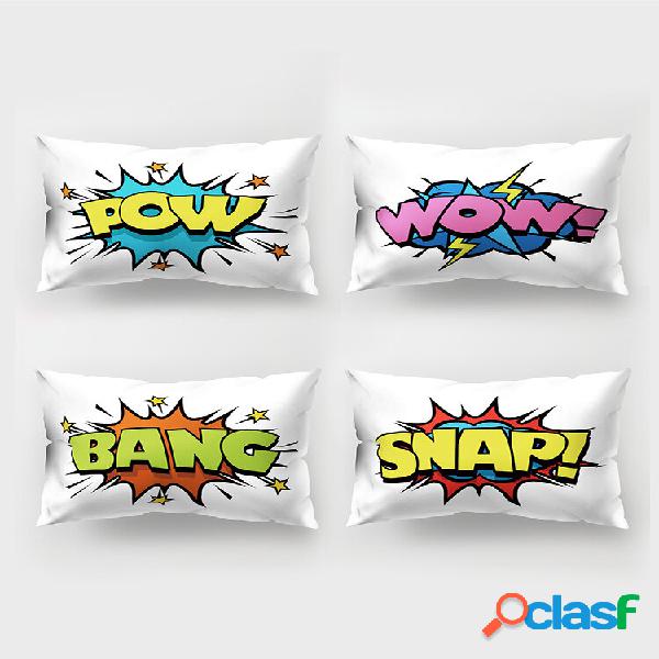 4 PCS 50x30cm Criativo Inglês Letras Palavras Cartoon