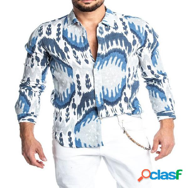 Algodão masculino Soft todo impresso em lenço estampado na