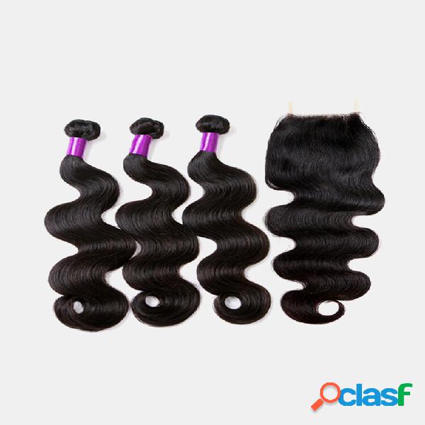 1 pacote Brazilian Body Wave Human Cabelo Extensions Lace