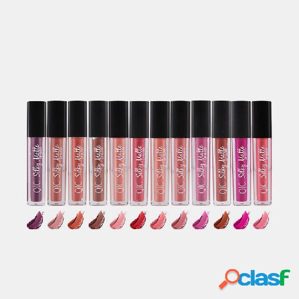 Batom Matte Velvet Líquida Labial Duração Longa 12 Cores