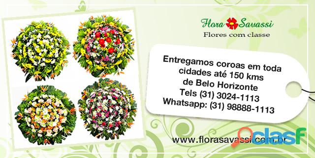 Coroa de flores em Minas Gerais, floricultura entrega coroas