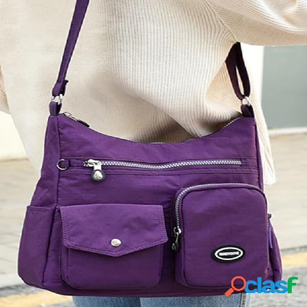 Feminino Bolsa Flor One Ombro Nylon Bolsa Feminino Ombro