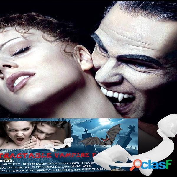 Máscara de Halloween para vampiros dentada retrátil de