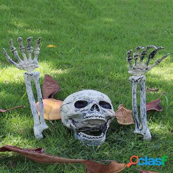1 PC Halloween Haunted Caveira Casa Realistic Bones Conjunto