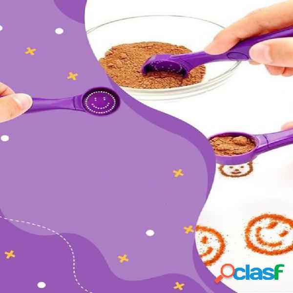 1 colher de impressão de bolo de estêncil de café PC 16
