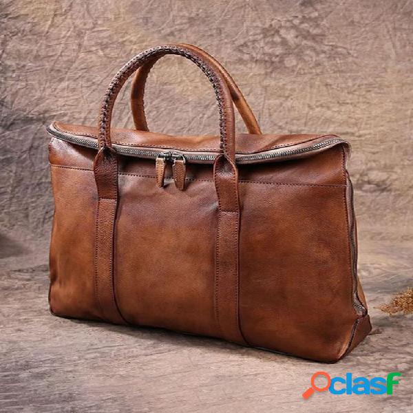 Masculino Retro Multi-pocket 15.6 Polegadas Laptop Bolsa
