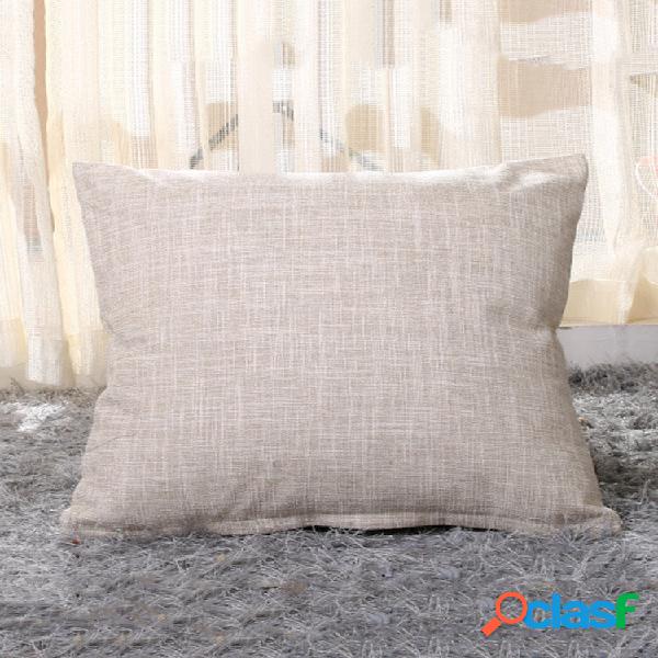 1 PC 45 * 45CM Capa de Almofada de Linho Simples Capa de