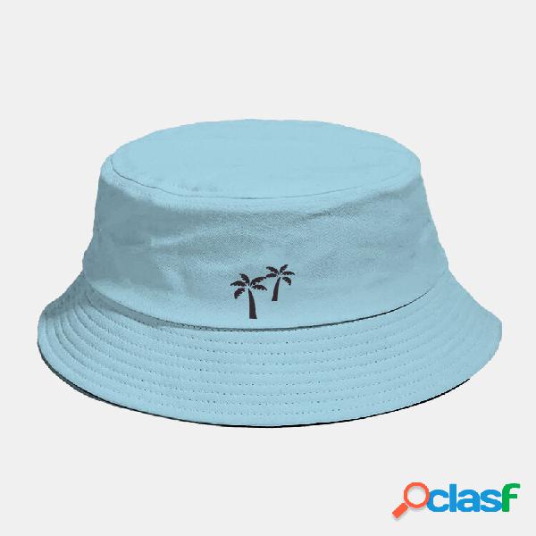 Unissex Algodão Cor Sólida Coco Tree Print Island Casual
