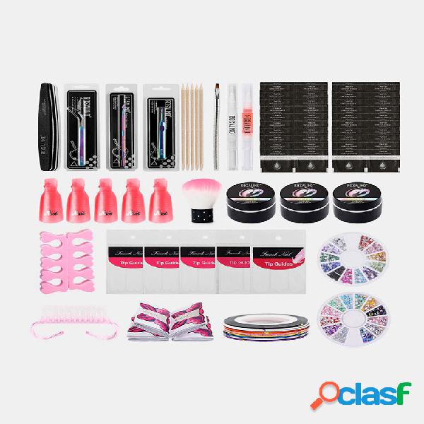 25 unidades Unhas Kit de ferramentas de gel de extensão