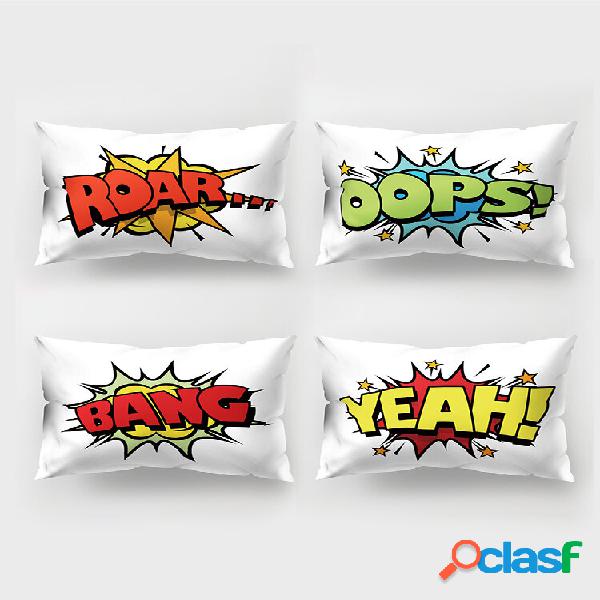 4 PCS 50x30cm Criativo Inglês Letras Palavras Cartoon