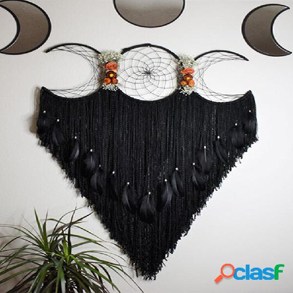 1 PC Handmade Multicolor Triplo Moon Dream Catcher Um