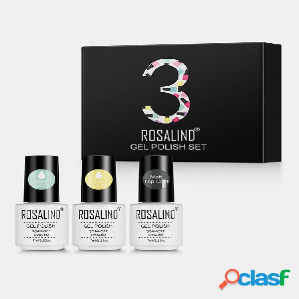 3Pcs Basic Unhas Glue Kit Base Coat Top Coat Matt Top Coat