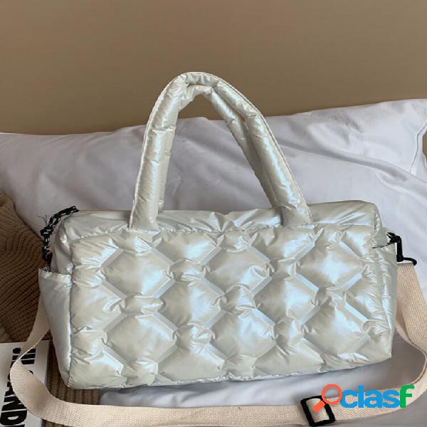 Bolsa Feminina Moda Nylon Algodão Enchendo Grande